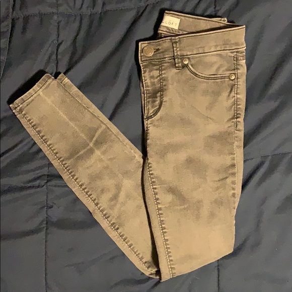 LOFT Grey Low Rise Skinny Jean Legging - Picture 3 of 3